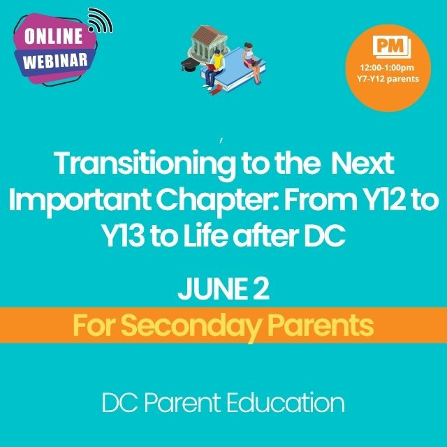 Transitioning to the Next Important Chapter: from Y12 to Y13 to Life after DC