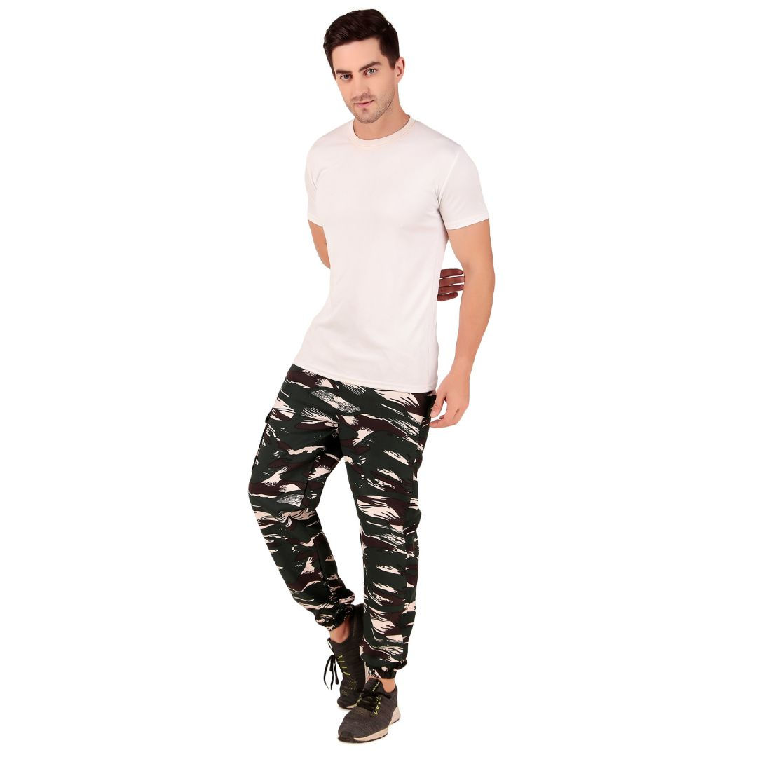 Army Print Cargo Track Pants