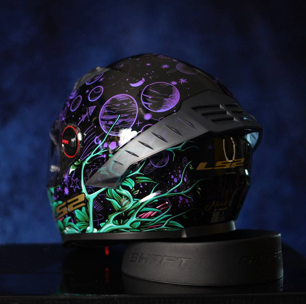 Miniatura: CASCO LS2 INTEGRAL FF816 COSMOS MOON BLACK PURPLE