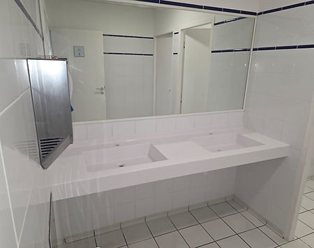 Plan vasque MATRIX L en KARSYL® Blanc Alpin Satiné