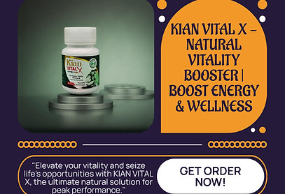 "Experience the vitality of life with Kian VitalX – your key to optimized energy, vitality, and wellness."