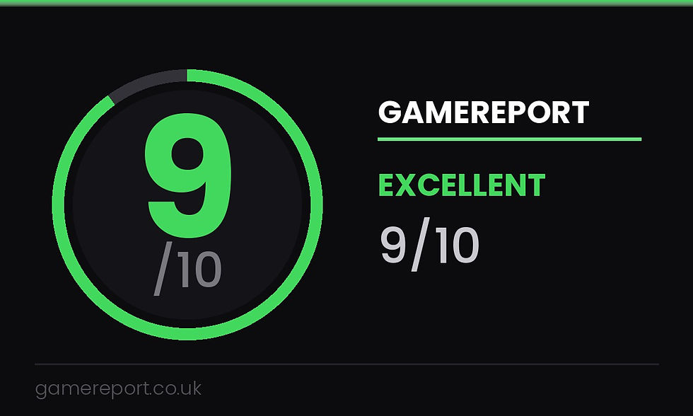GameReport score 9/10 Excellent