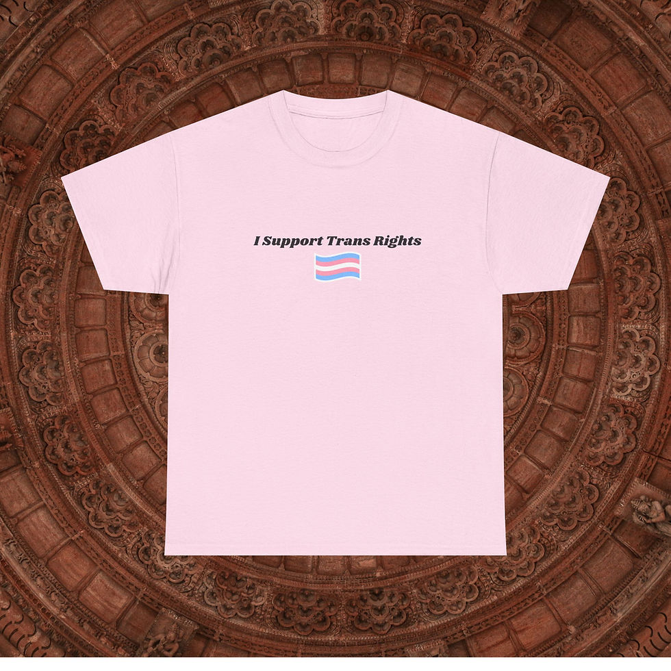 Thumbnail: Unisex Heavy Cotton Tee I Support Trans Rights/ LGBTQ+ Pride 