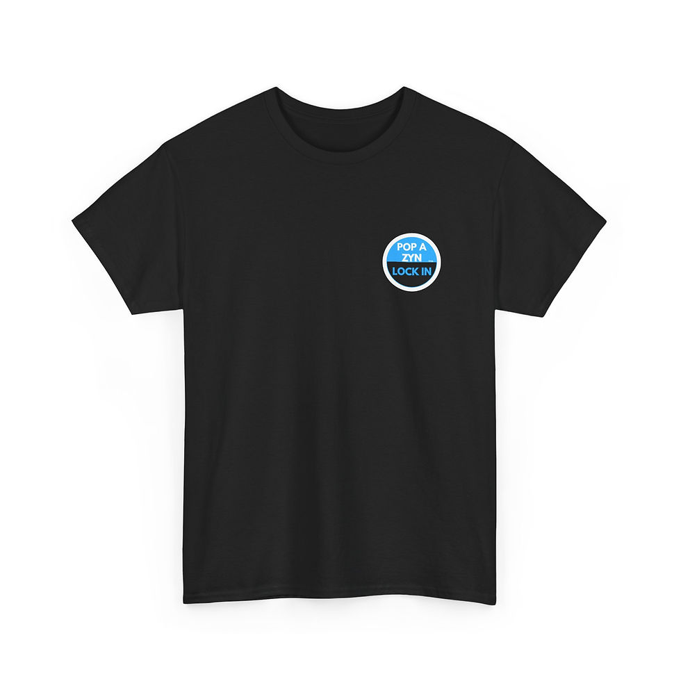 Thumbnail: Unisex Heavy Cotton Tee - Pop a Zyn Lock In Graphic Shirt
