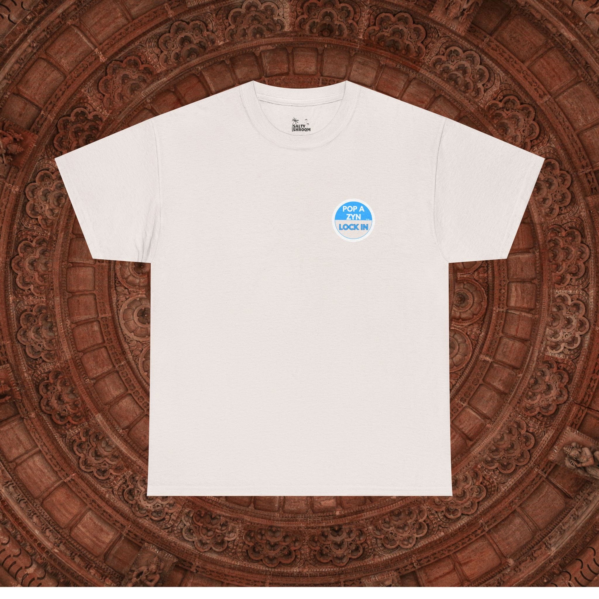 Unisex Heavy Cotton Tee - Pop a Zyn Lock In Graphic Shirt