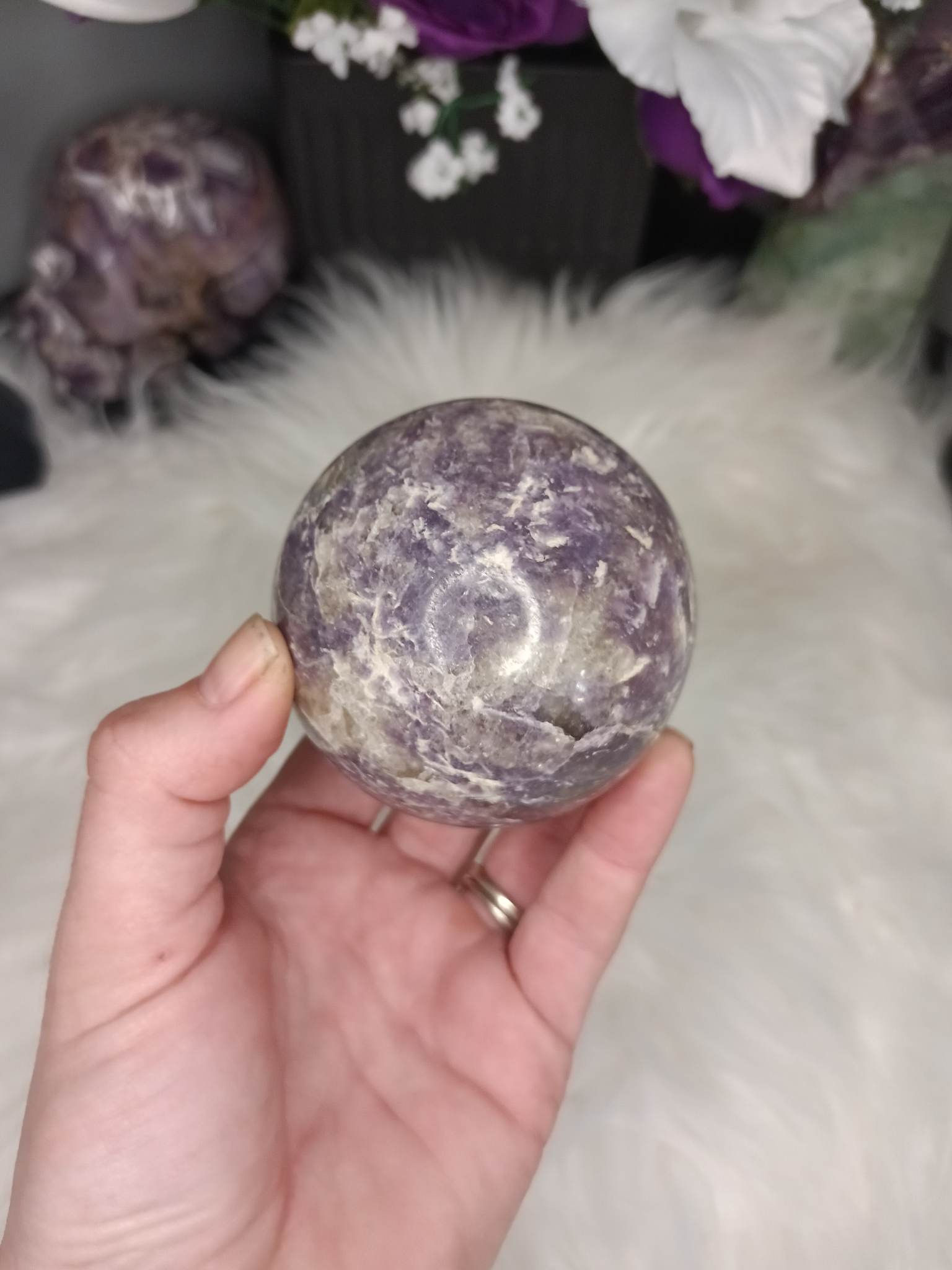 Lepidolite Sphere