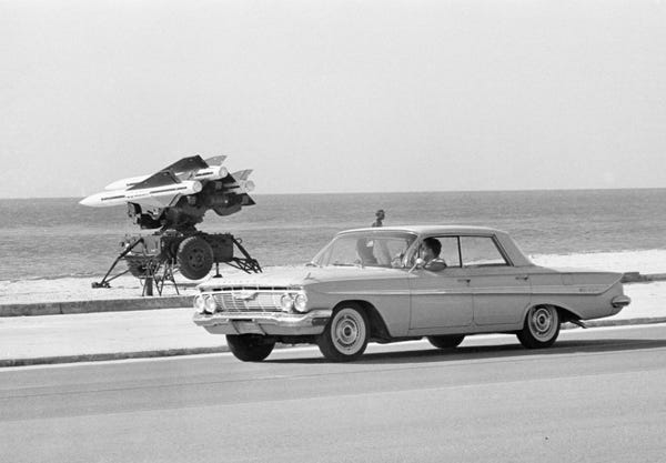 Anti-Aircraft Guns at Smathers Beach, Key West, 1962