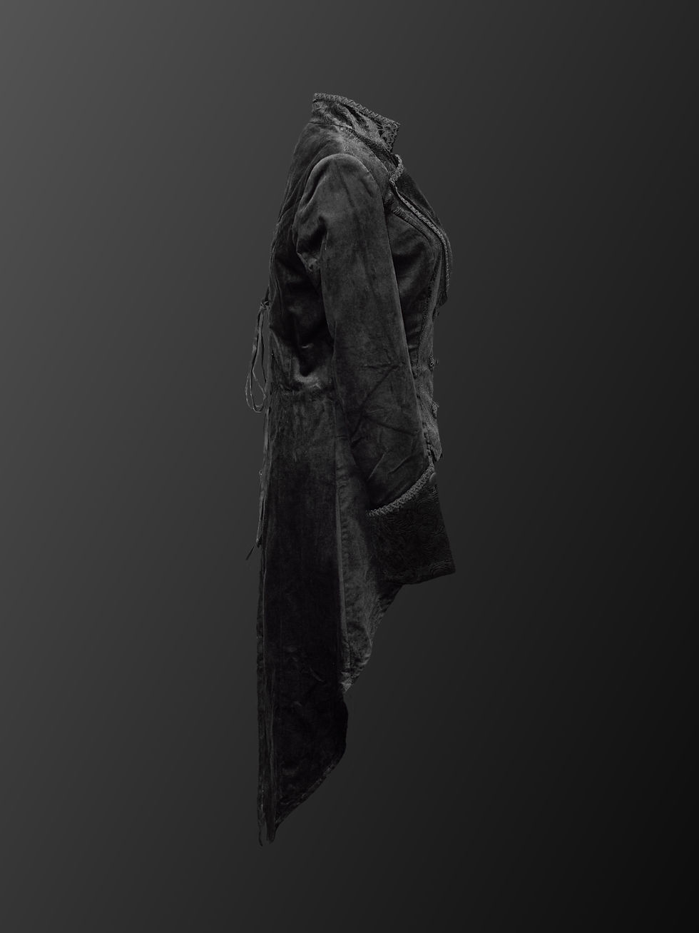 Thumbnail: Elegant Women's Formal Gothic Steampunk Velvet Tailcoat