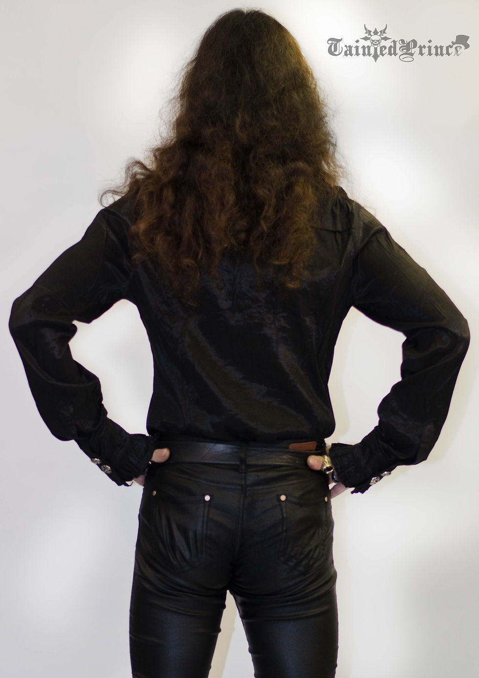 Thumbnail: Tiered Pleated Collar Gothic Men's Shirt