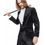 Thumbnail: Elegant Gothic Black Velvet Jacket