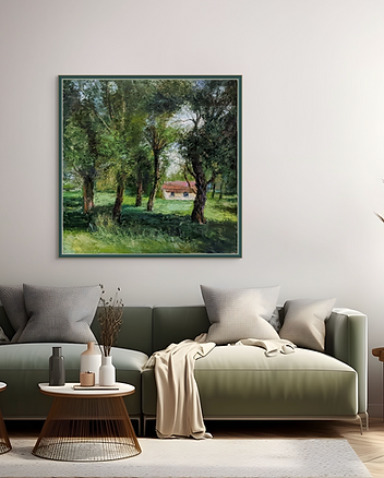 Custom landscape painting, oil painting  – original wall artwork in contemporary home interior