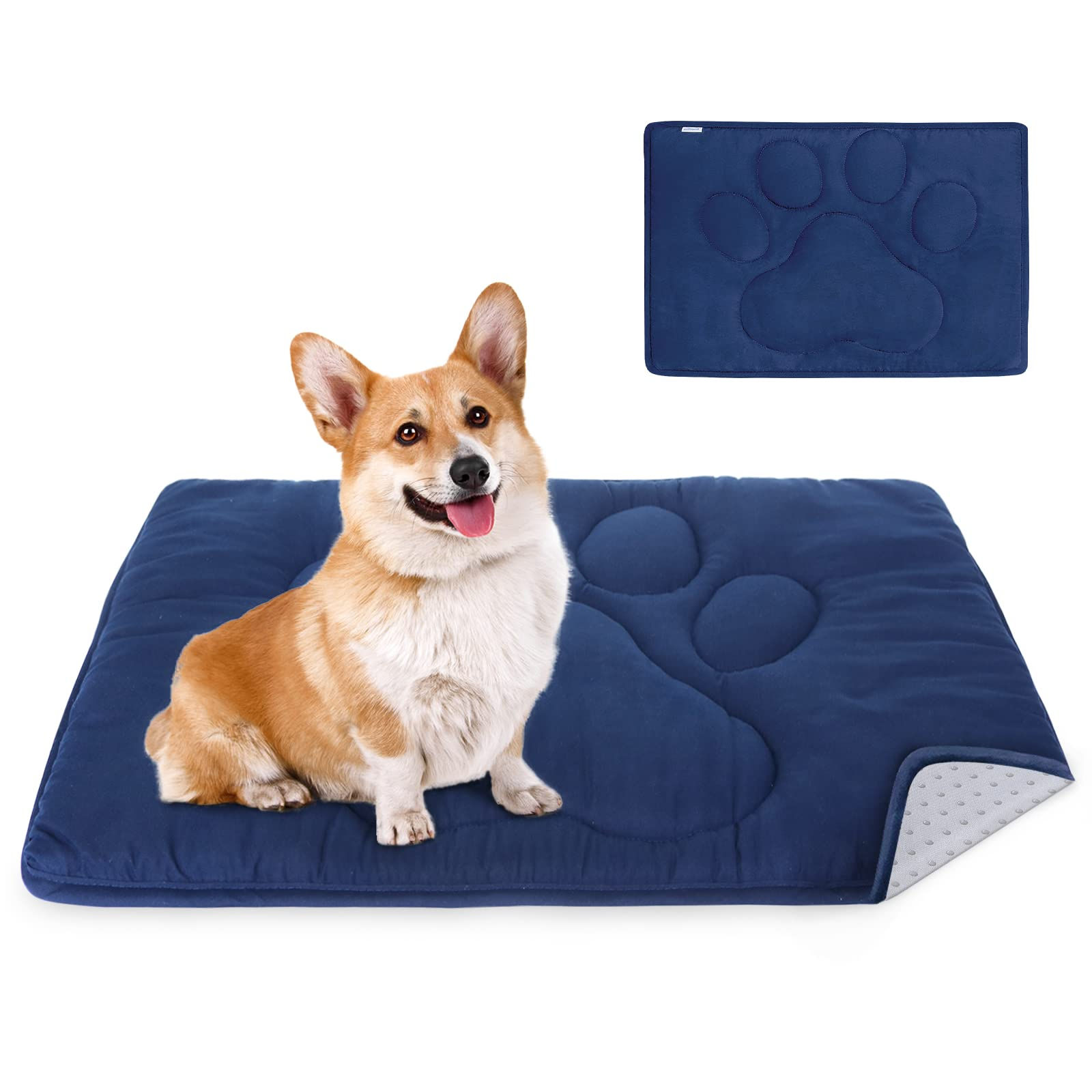 Washable Anti-Slip Dog Crate Mat – 30×19in