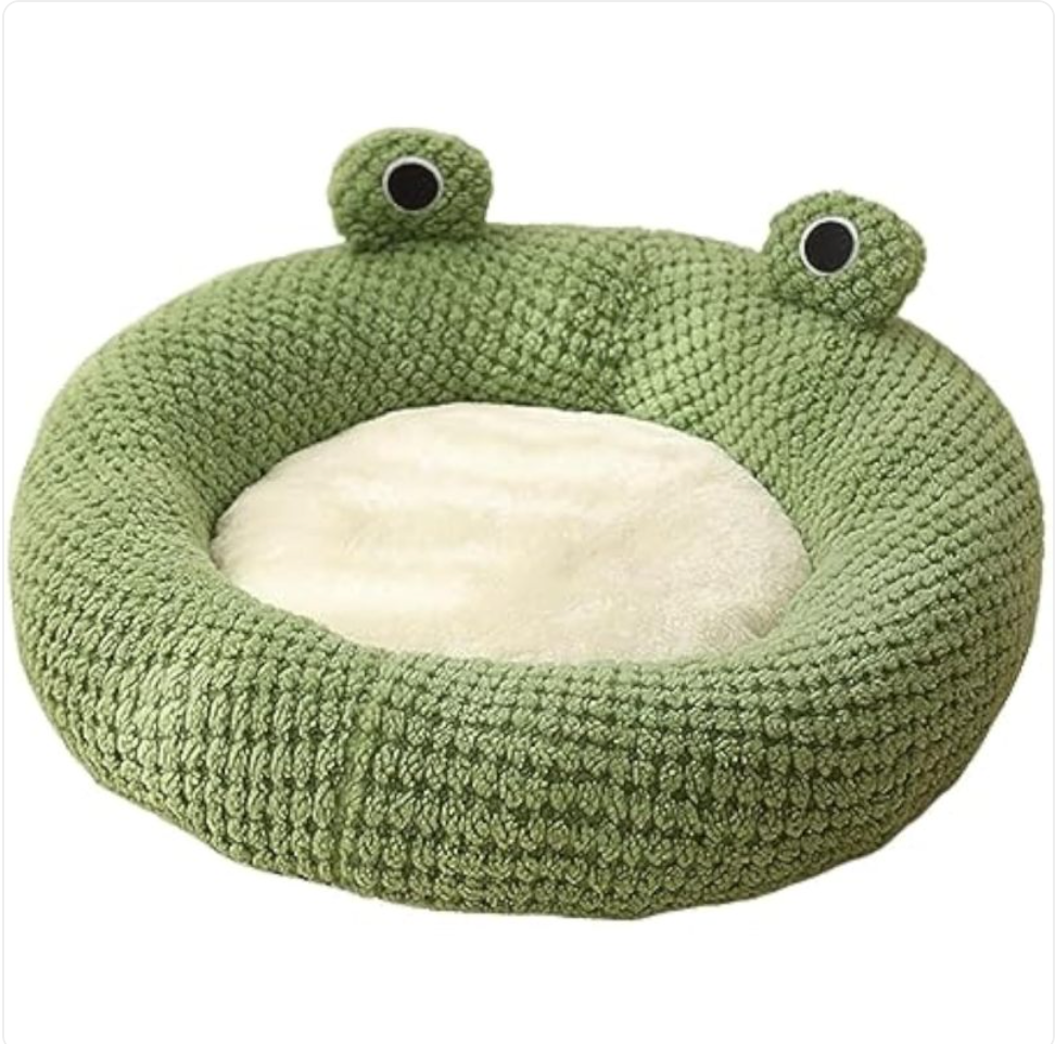Miniaturbild: Frog-Shaped Plush Pet Bed – 50cm or 60cm