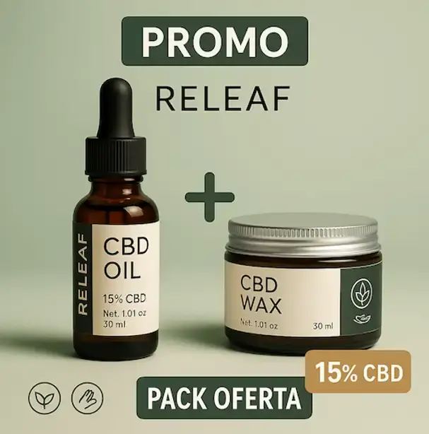 Promoción releaf crema y aceite de cannabi al 15% generación cbd uruguay