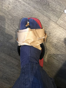 ぞ、草履が! 応急処置