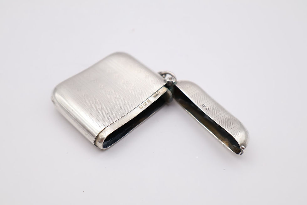 Thumbnail: Antique Sterling Silver Vesta Case Hallmarked Birmingham 1919