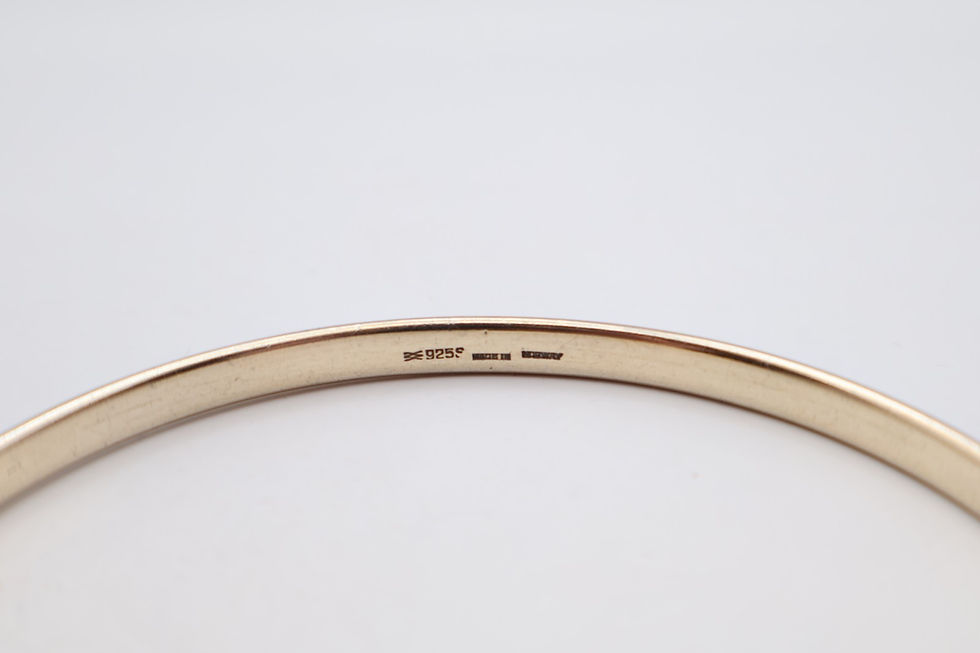 Thumbnail: Beautiful Vintage Silver Blue Guilloche Enamel Large Bangle Stamped 925