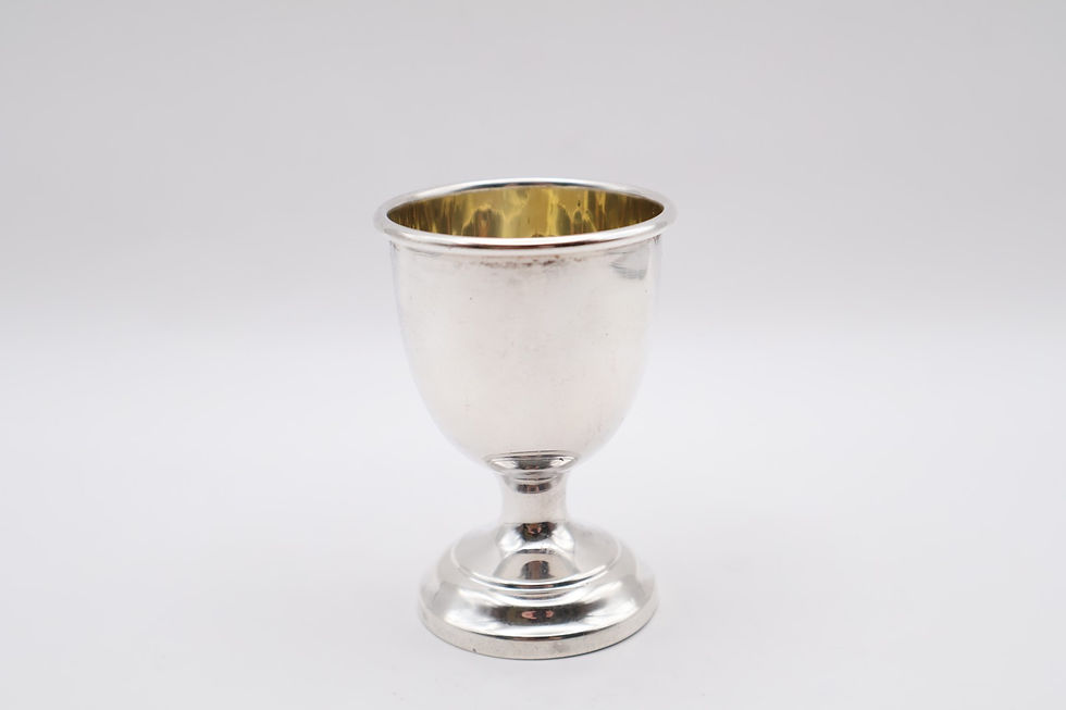 Thumbnail: Antique Solid Silver Egg Cup Hallmarked Birmingham 1936