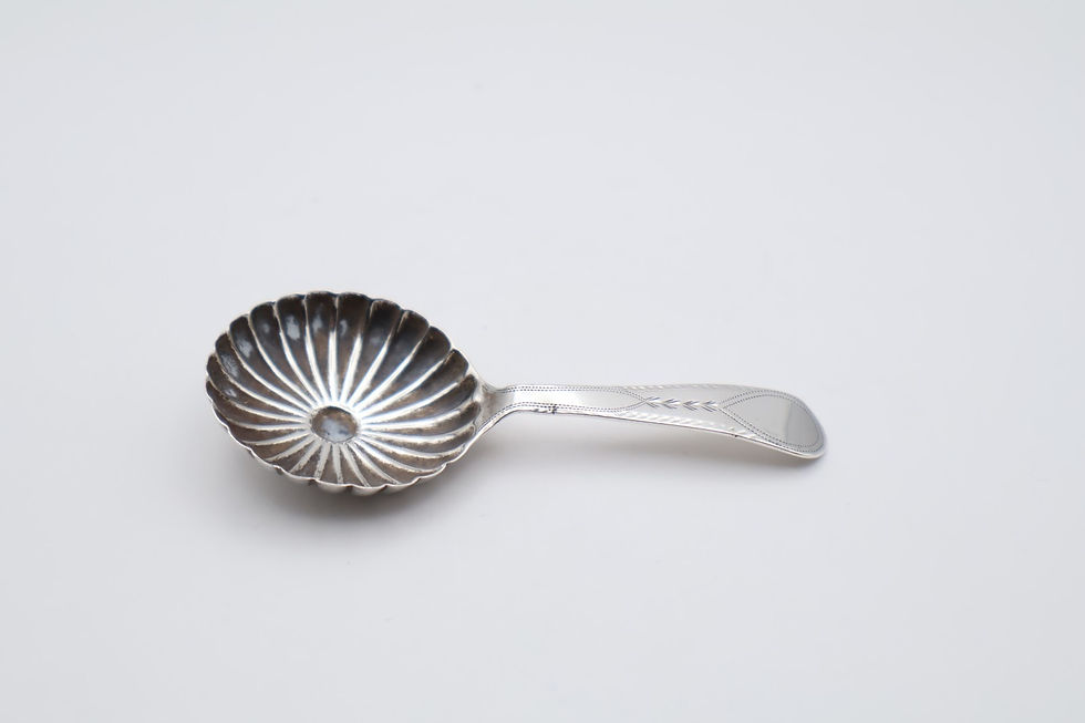 Thumbnail: Antique Georgian Sterling Silver Caddy Spoon Hallmarked Birmingham 1798