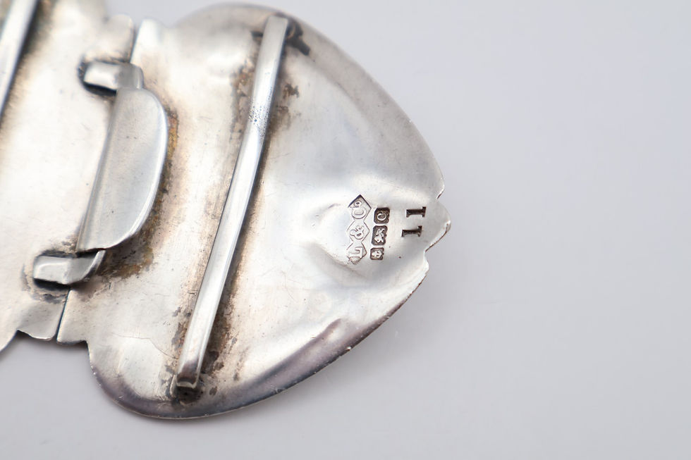 Thumbnail: Rare Antique Silver Liberty & Co Archibald Knox Buckle Hallmarked London 1902