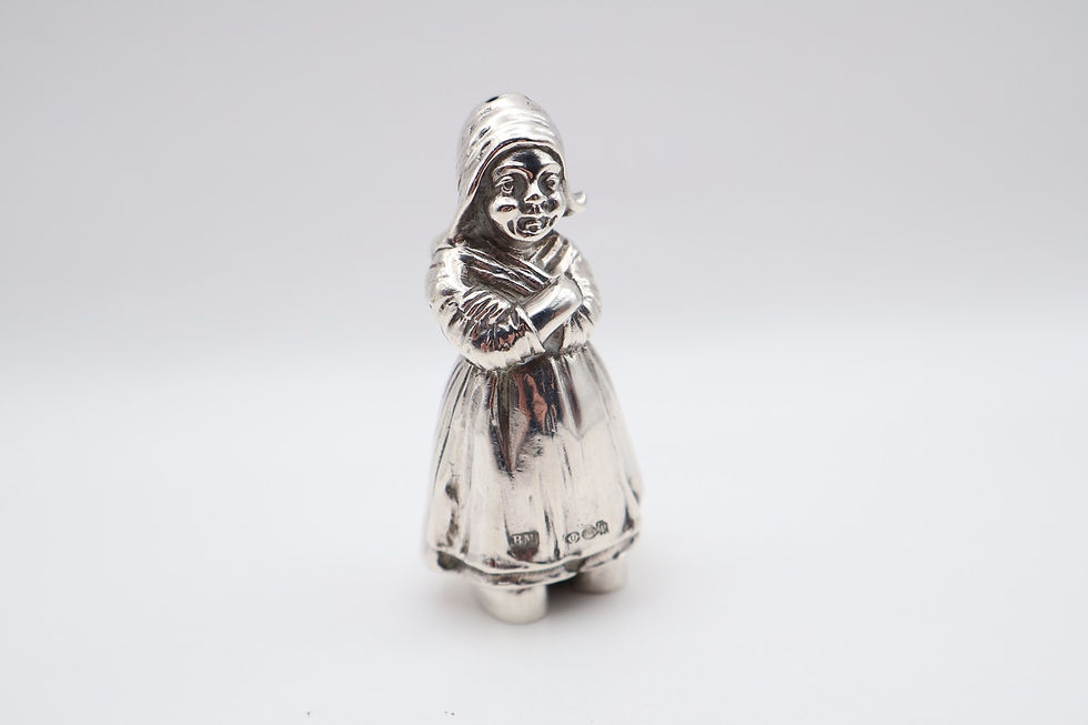 Thumbnail: Charming Antique Sterling Silver Novelty Pepper Hallmarked Import London 1910