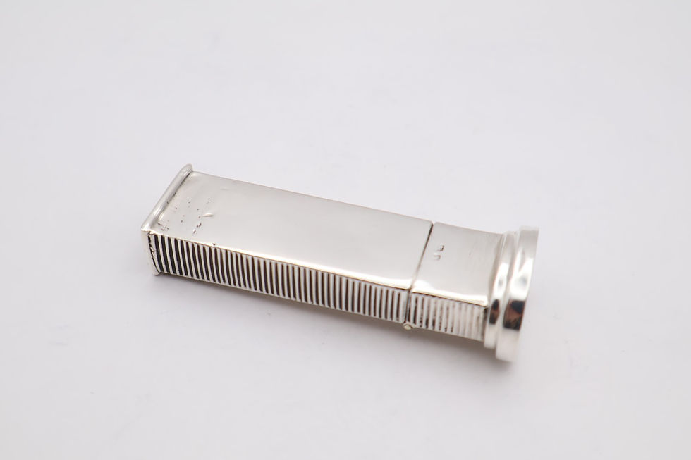 Thumbnail: Rare Antique Sterling Silver Vesta Case Sealing Wax Holder Combo Hallmarked 1907