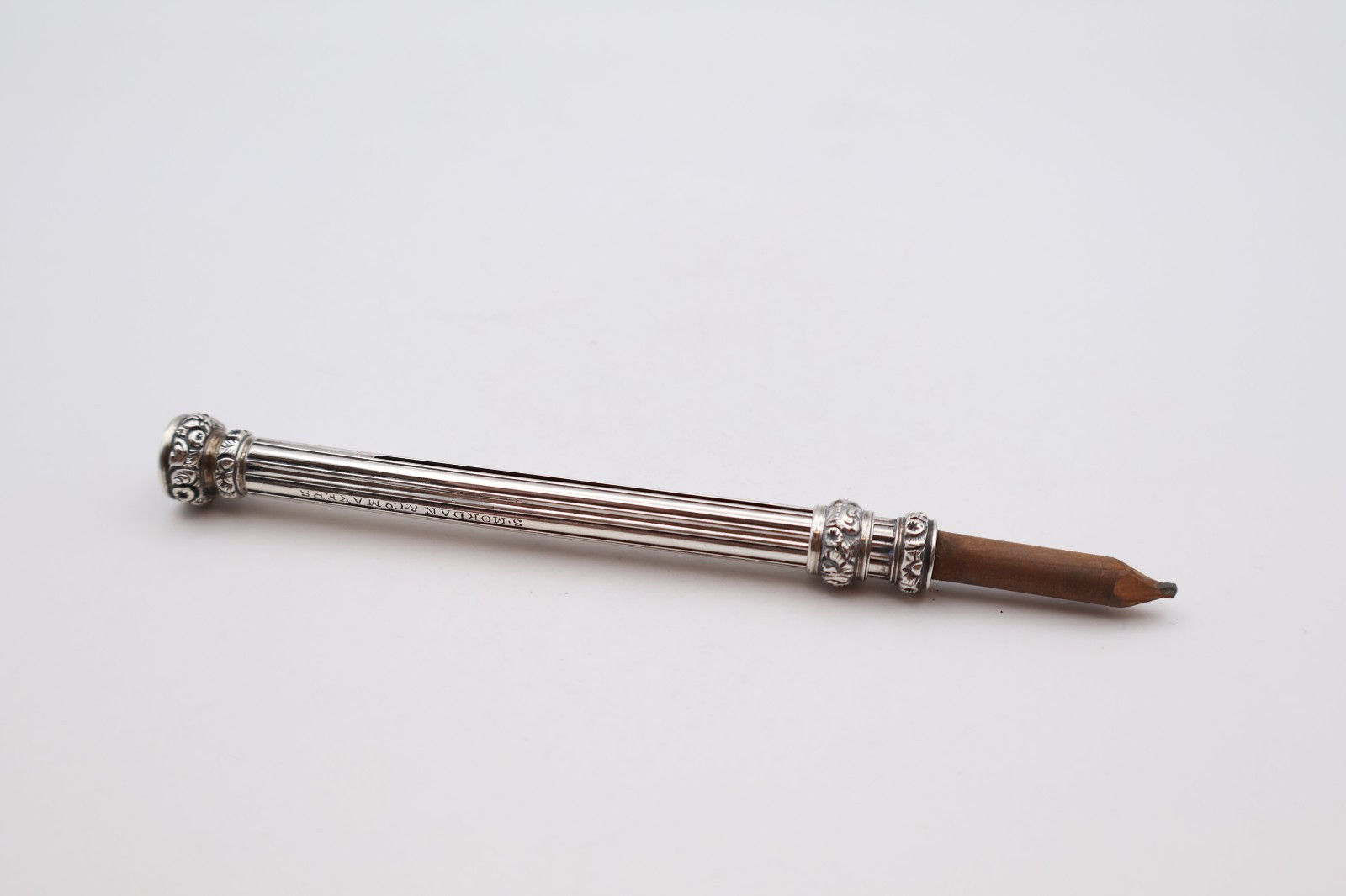 Antique Victorian Sampson Mordan Silver Pencil Holder Circa 1890