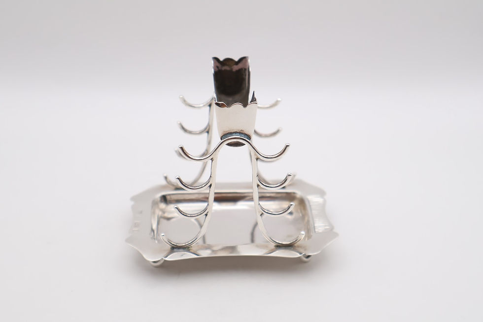 Thumbnail: Unusual Antique Silver Cigarette Holder Match Striker Hallmarked Birmingham 1900