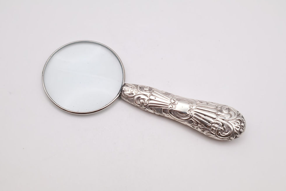 Thumbnail: Antique Silver Handled Magnifying Glass Hallmarked London 1894