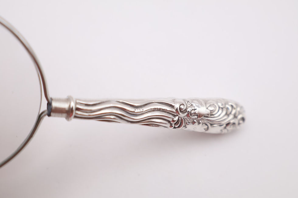 Thumbnail: Lovely Antique Victorian Silver Handled  Magnifying Glass Hallmarked Birmingham