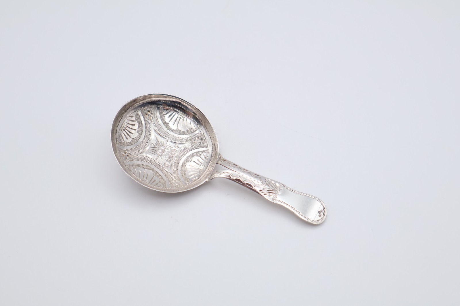 Lovely Antique Victorian Sterling Silver Caddy Spoon Hallmarked Birmingham 1877