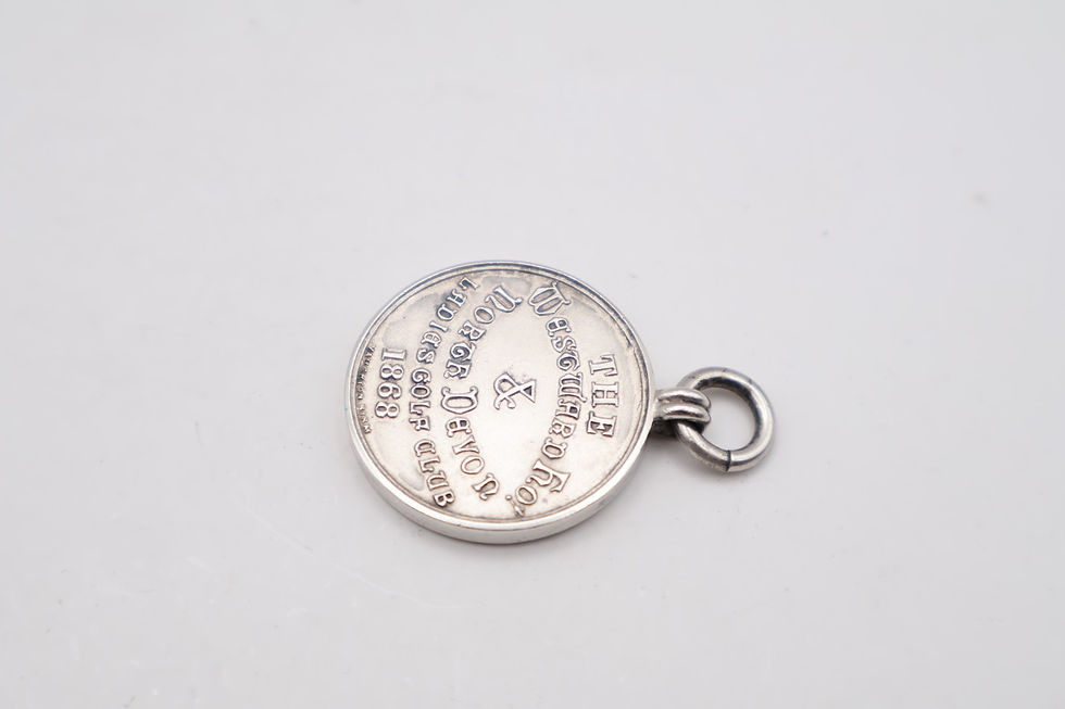 Thumbnail: Antique Silver Golf Fob Medal Hallmarked Birmingham 1934
