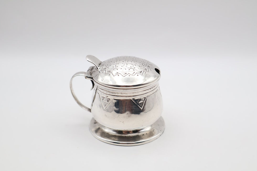 Thumbnail: Lovely Antique Silver Liberty & Co Mustard Pot Hallmarked Birmingham 1918