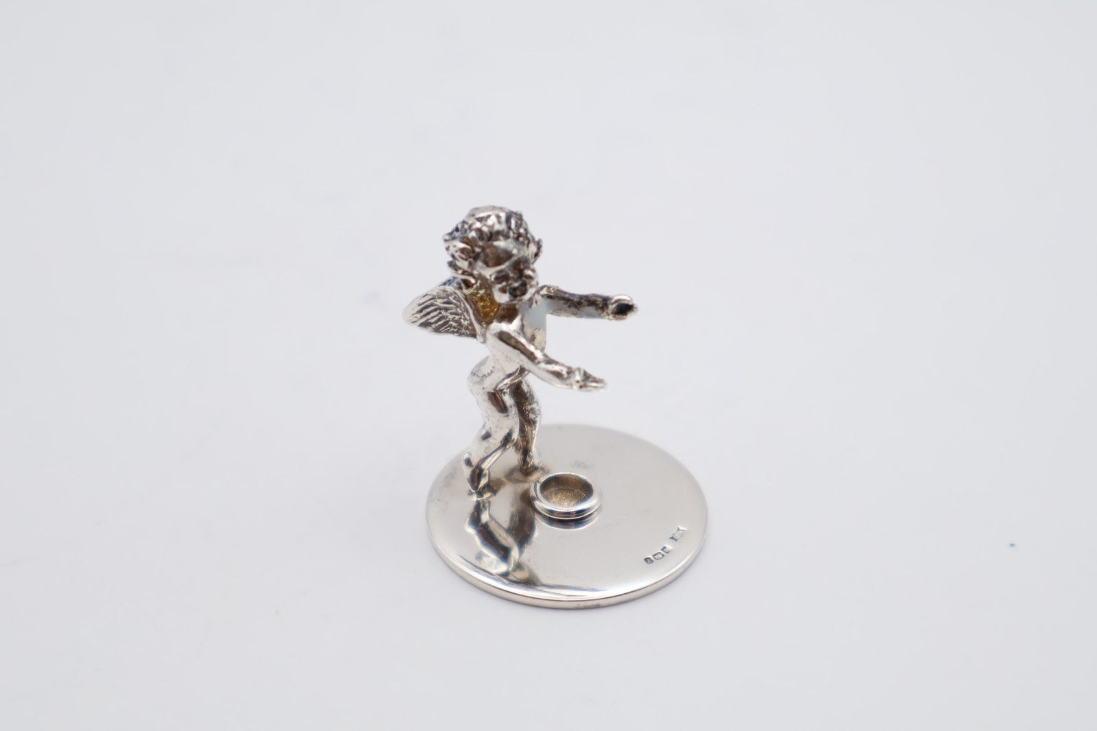 Charming Vintage Sterling Silver Cherub Figurne Hallmarked Birmingham 1993