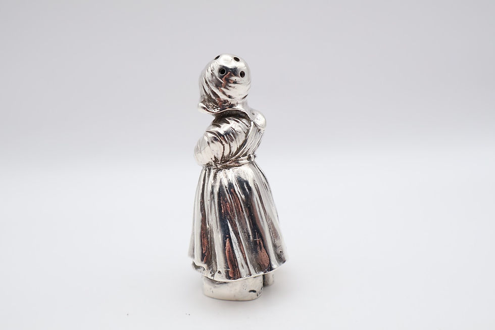 Thumbnail: Charming Antique Sterling Silver Novelty Pepper Hallmarked Import London 1910