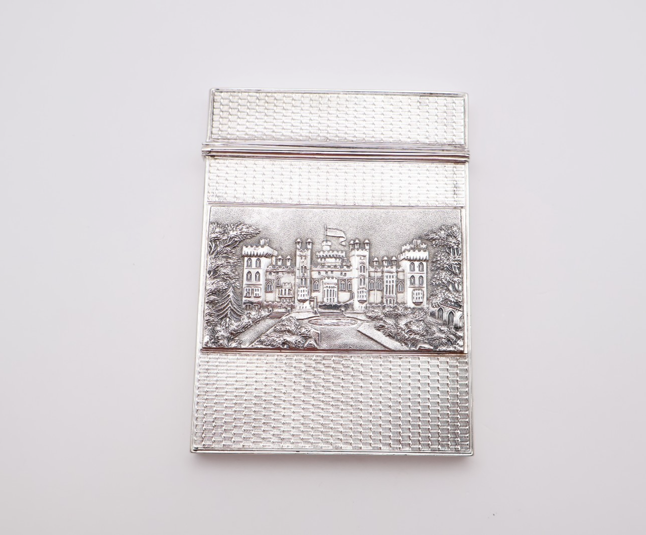 Antique Silver Nathaniel Mills Castle Top Visiting Card Case Birmingham 1838