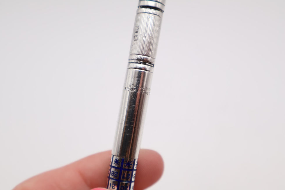 Thumbnail: Antique Sterling Silver Calendar Pencil Hallmarked London c.1924 - A/F