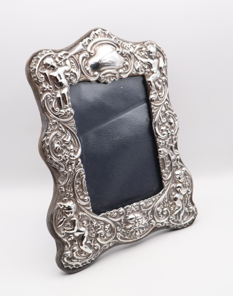 Thumbnail: Large Vintage Sterling Silver Photograph Frame Hallmarked London 1985