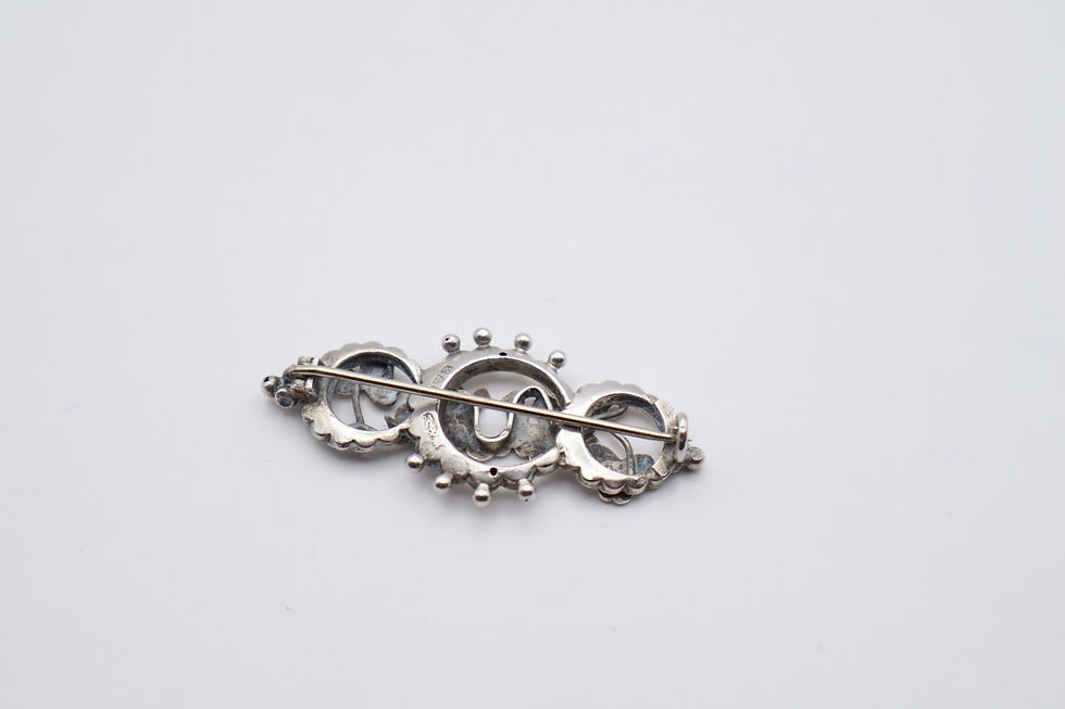 Thumbnail: Antique Sterling Silver Sweetheart Brooch Hallmarked Birmingham 1915