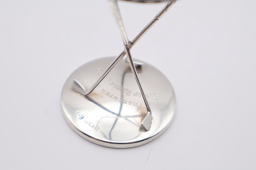 Thumbnail: Antique Sterling Silver Golf Ball Presentation Stand Hallmarked Birmingham 1926
