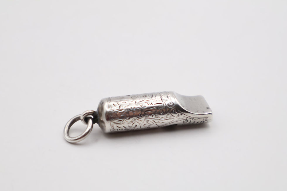 Thumbnail: Nice Antique Victorian Sterling Silver Whistle Hallmarked London 1890