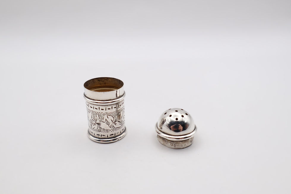 Thumbnail: Delightful Antique Victorian Silver Miniature Kitchen Pepper Birmingham 1898