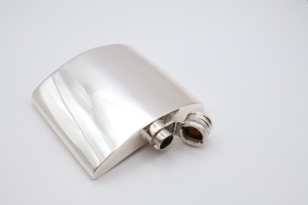 Thumbnail: Quality Antique Solid Silver Hip Flask Hallmarked Birmingham 1892