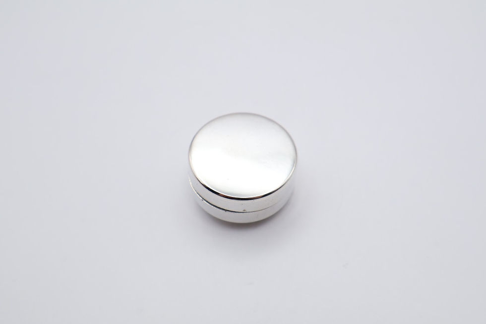 Thumbnail: Quality Vintage Egyptian Silver Scarab Beetle Pill Pot