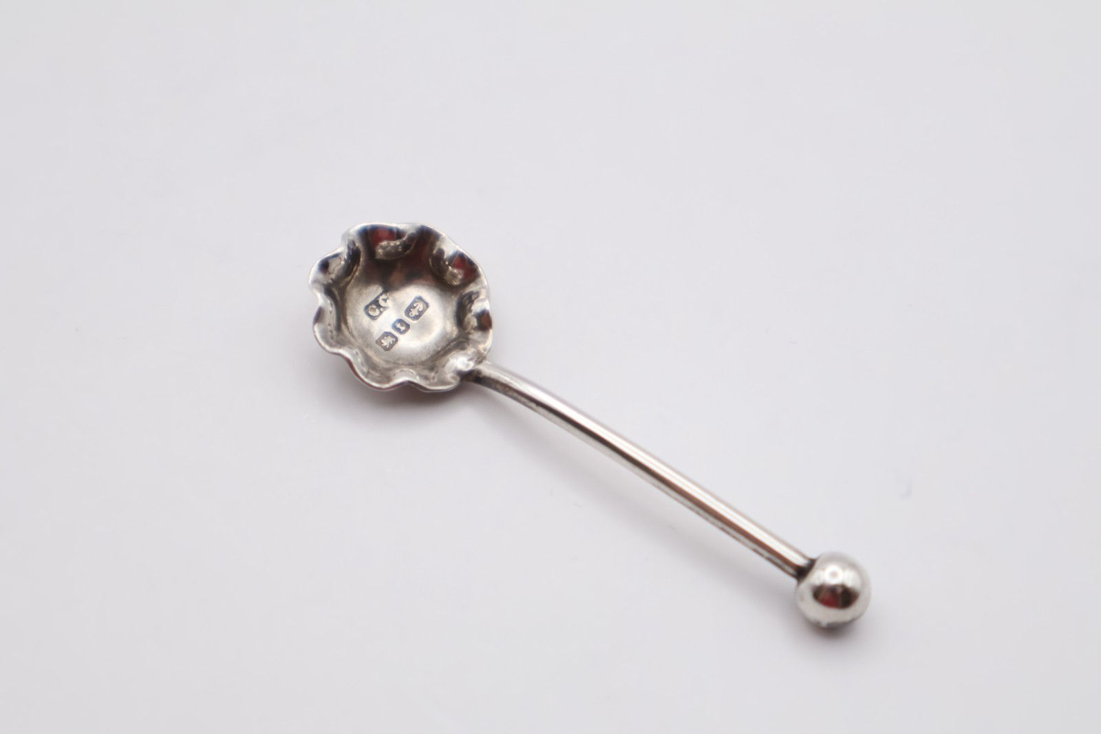 Antique Victorian Sterling Silver Salt Spoon Hallmarked Birmingham 1893