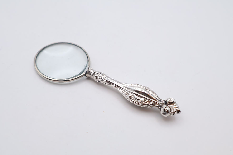 Thumbnail: Charming Antique Silver Handled Magnifying Glass Hallmarked Birmingham 1899