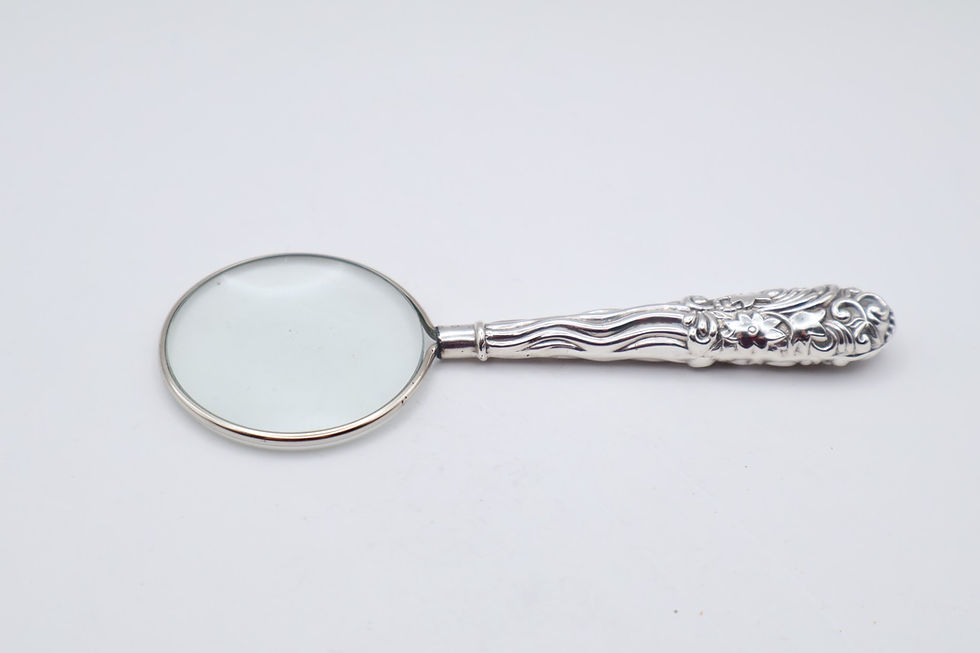 Thumbnail: Antique Sterling Silver Handled Magnifying Glass Hallmarked Birmingham 1901