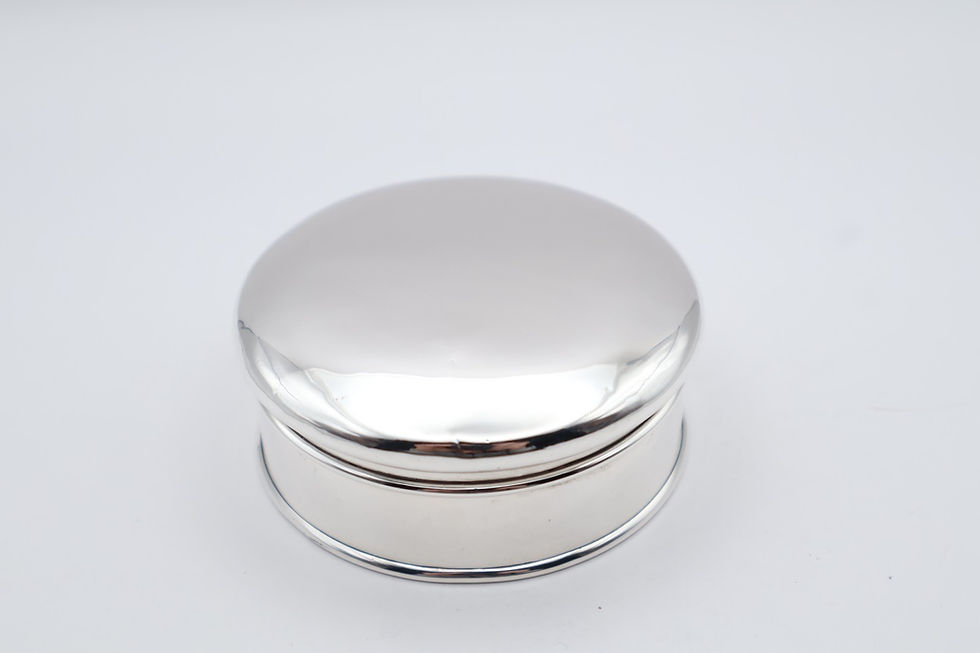 Thumbnail: Antique Victorian Sterling Silver Trinket Jewellery Box Hallmarked Chester 1899