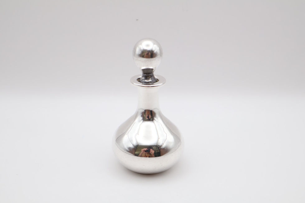 Thumbnail: Antique Silver Cased Glass Scent Bottle Circa 1920