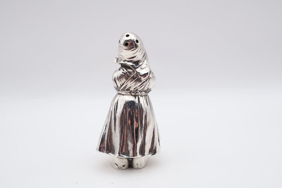 Thumbnail: Charming Antique Sterling Silver Novelty Pepper Hallmarked Import London 1910